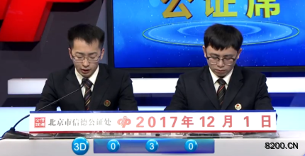 第2017328期福彩3D开奖现场截图图片