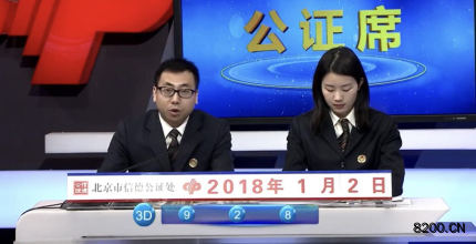 第2018002期福彩3D开奖现场截图图片