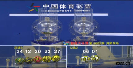 第2018002期大乐透开奖现场截图图片