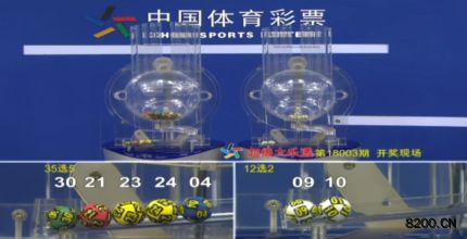 第2018003期大乐透开奖现场截图图片