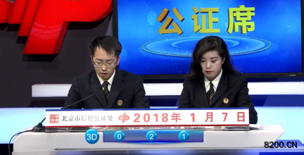 第2018007期福彩3D开奖现场截图图片