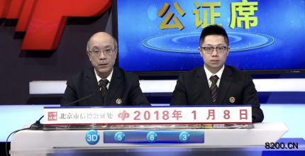 第2018008期福彩3D开奖现场截图图片