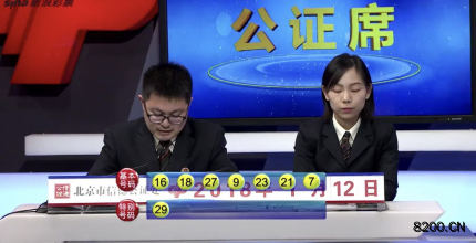 第2018006期七乐彩开奖现场截图图片