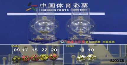 第2018008期大乐透开奖现场截图图片