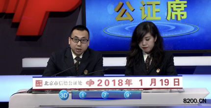 第2018019期福彩3D开奖现场截图图片
