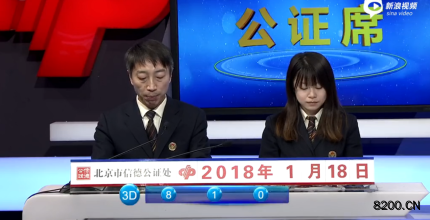 第2018018期福彩3D开奖现场截图图片
