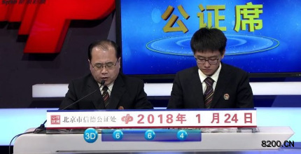 第2018024期福彩3D开奖现场截图图片