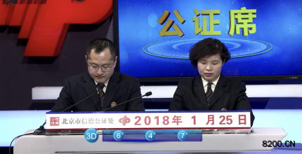 第2018025期福彩3D开奖现场截图图片