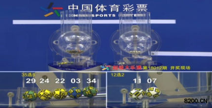 第2018012期大乐透开奖现场截图图片