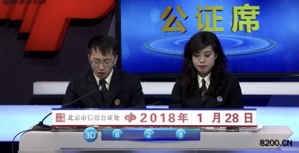 第2018028期福彩3D开奖现场截图图片