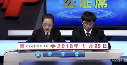 第2018029期福彩3D开奖现场截图图片