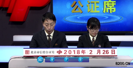 第2018050期福彩3D开奖现场截图图片