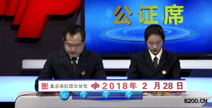 第2018052期福彩3D开奖现场截图图片