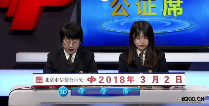 第2018054期福彩3D开奖现场截图图片