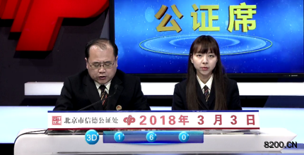 第2018055期福彩3D开奖现场截图图片