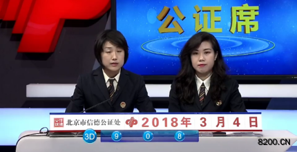 第2018056期福彩3D开奖现场截图图片