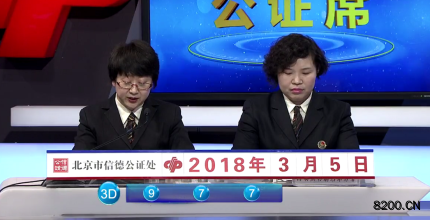 第2018057期福彩3D开奖现场截图图片