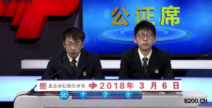 第2018058期福彩3D开奖现场截图图片