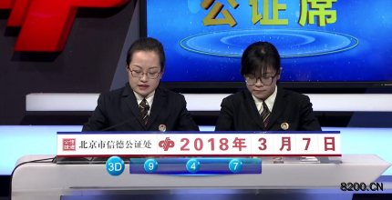 第2018059期福彩3D开奖现场截图图片