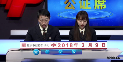第2018061期福彩3D开奖现场截图图片