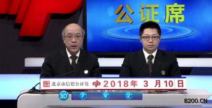 第2018062期福彩3D开奖现场截图图片
