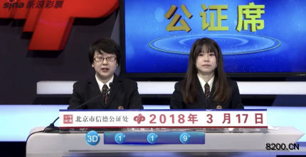 第2018069期福彩3D开奖现场截图图片