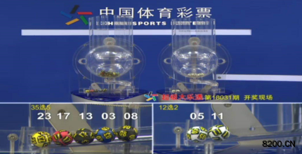 第2018031期大乐透开奖现场截图图片