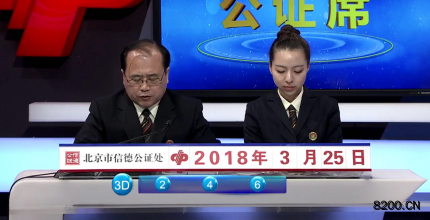 第2018077期福彩3D开奖现场截图图片