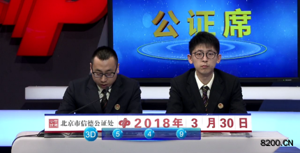 第2018082期福彩3D开奖现场截图图片