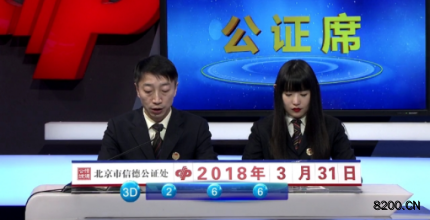 第2018083期福彩3D开奖现场截图图片