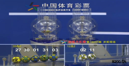第2018037期大乐透开奖现场截图图片