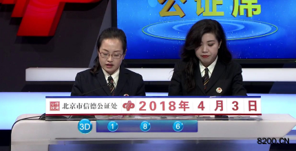 第2018086期福彩3D开奖现场截图图片