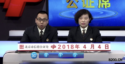 第2018087期福彩3D开奖现场截图图片