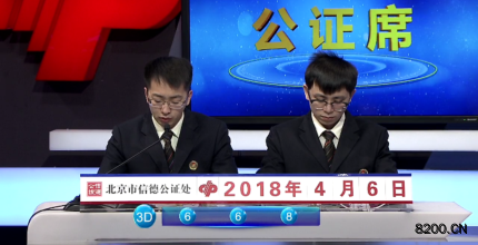 第2018089期福彩3D开奖现场截图图片