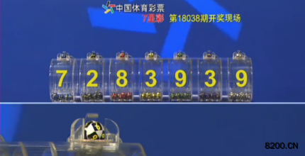 第2018038期七星彩开奖现场截图图片