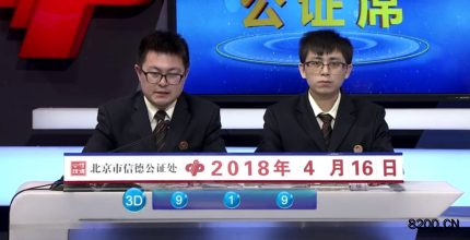 第2018099期福彩3D开奖现场截图图片