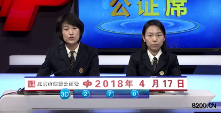 第2018100期福彩3D开奖现场截图图片