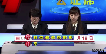 第2018044期七乐彩开奖现场截图图片