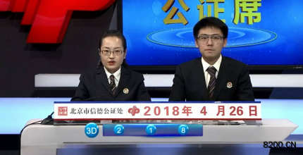 第2018109期福彩3D开奖现场截图图片