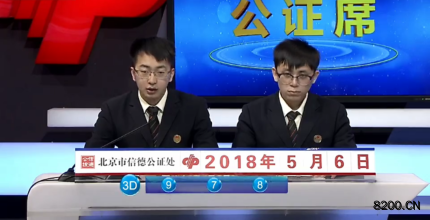 第2018119期福彩3D开奖现场截图图片