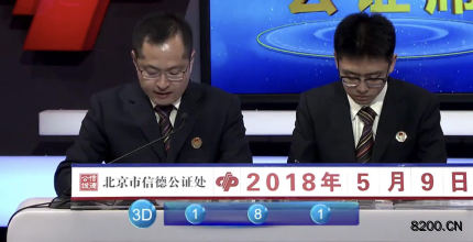 第2018122期福彩3D开奖现场截图图片