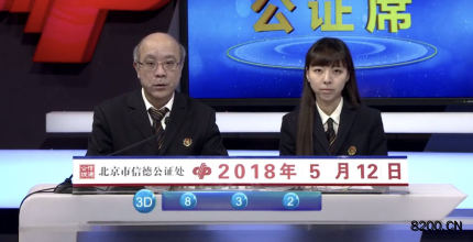 第2018125期福彩3D开奖现场截图图片