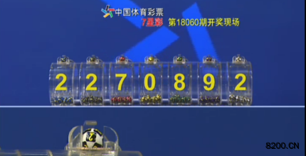 第2018060期七星彩开奖现场截图图片