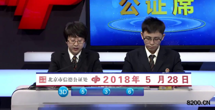 第2018141期福彩3D开奖现场截图图片