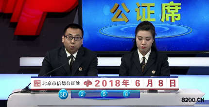 第2018152期福彩3D开奖现场截图图片