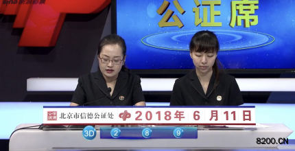 第2018155期福彩3D开奖现场截图图片