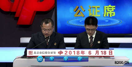 第2018162期福彩3D开奖现场截图图片