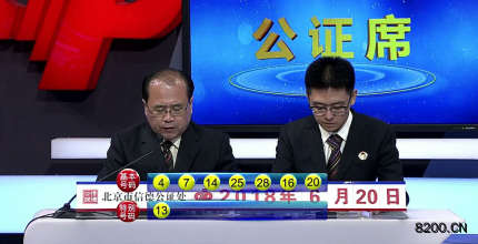第2018071期七乐彩开奖现场截图图片