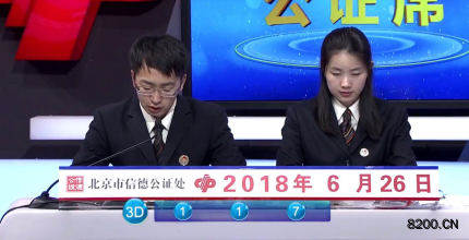 第2018170期福彩3D开奖现场截图图片