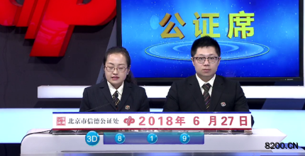 第2018171期福彩3D开奖现场截图图片